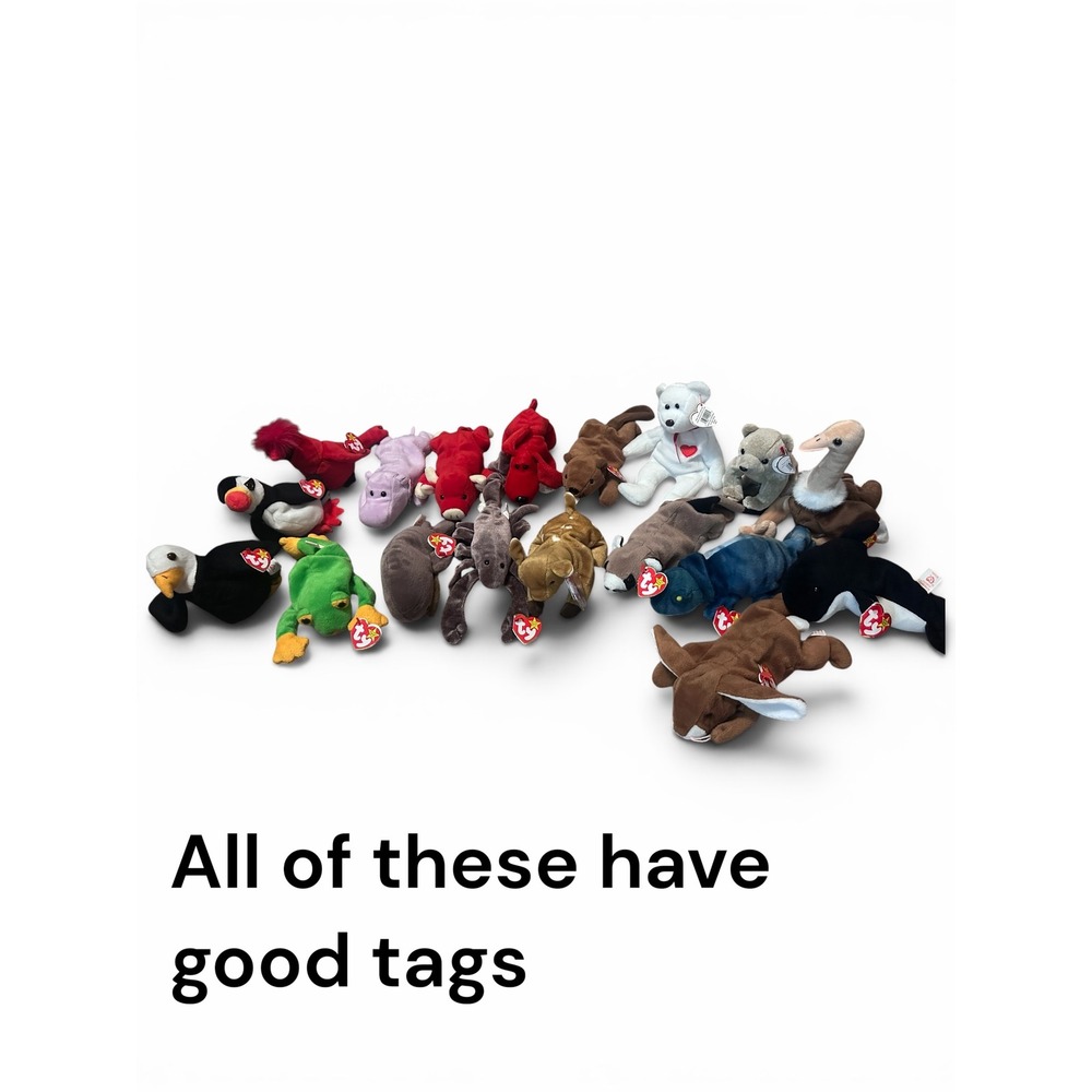 Lot of 30+ Ty Beanie Babies Vintage Collection with Tags(Mixed Animals Plush) - Picture 2 of 5